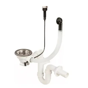 Leziter Syfon do zlewozmywaka 1-komorowego z automatycznym odpływem - Syfony - miniaturka - grafika 1