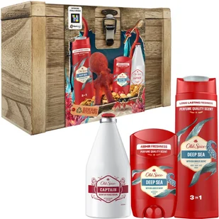 Zestaw Old Spice Treasure Chest Deep Sea Dezodorant 50 ml + Woda po goleniu 100 ml + Żel pod prysznic 250 ml (8700216131421) - Zestawy kosmetyków damskich - miniaturka - grafika 1