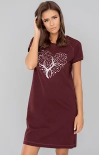Hosta koszula nocna damska kr.ręk., Kolor bordowy melanż, Rozmiar S, Italian Fashion - Primodo.com - Piżamy damskie - miniaturka - grafika 1
