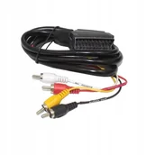 Kable - Kabel przewód EURO SCART EUROZŁĄCZE na 4 RCA cinch chinch czincz 1,5m czar - miniaturka - grafika 1