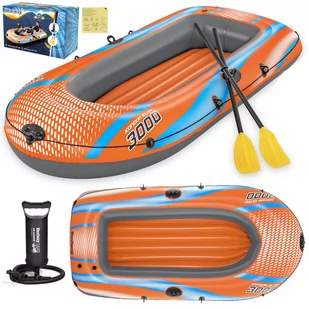 PONTON BESTWAY KONDOR 3 osoby POMPKA WIOSŁA 61145 K163 - Pontony - miniaturka - grafika 1