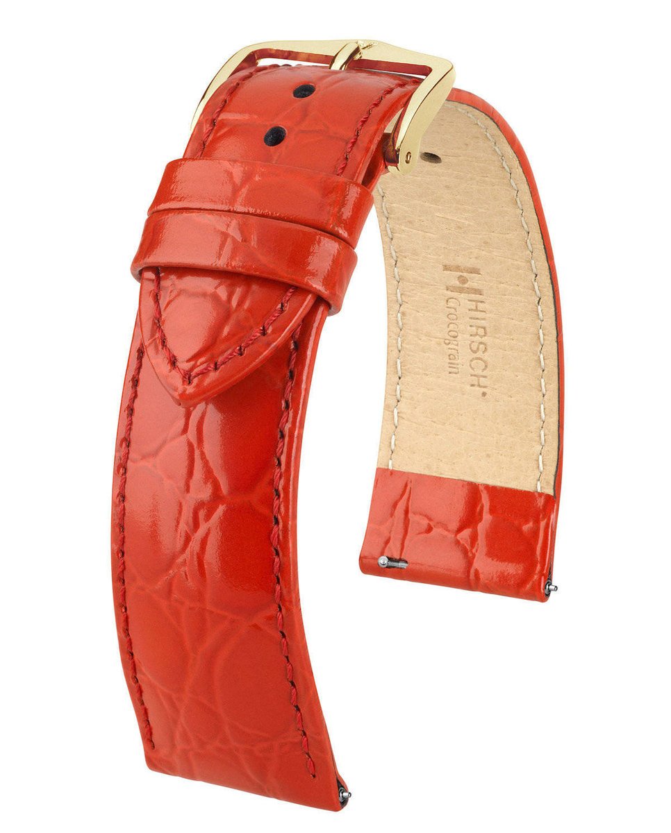 Skórzany wodoodporny pasek do zegarka 14 mm HIRSCH Crocograin M 12302820-1-14