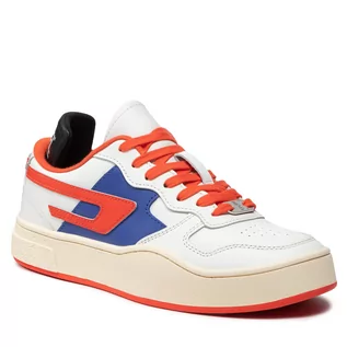 Sneakersy damskie - DIESEL Sneakersy S-Ukiyo Low Y02674 PR013 H8814 Star White/Surf Blue/Cherry Tomato - grafika 1