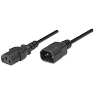 Kable - Wentronic Goobay przewód zasilający, wtyk C14 na złącze żeńskie C13, czarny, różne urządzenia.Długości czarny 4040849951244 - miniaturka - grafika 1