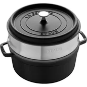 Garnki - Staub Garnek żeliwny okrągły wkład 4.6 ltr czarny uniwersalny 6240-uniw - miniaturka - grafika 1