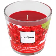 Świece - Świeca zapachowa parafinowa RED BERRIES Candra W SZKLE ŚWIECZKA - miniaturka - grafika 1
