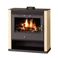 Piece wolnostojące - Piec piecyk kominek na drewno 13kW z płaszczem wodnym (kolor: kość słoniowa) - spełnia anty-smogowy EkoProjekt 48282273 - miniaturka - grafika 1