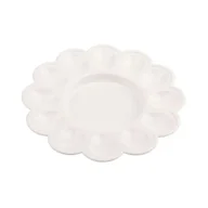 Talerze - Talerz na jajka 24 cm biały - miniaturka - grafika 1