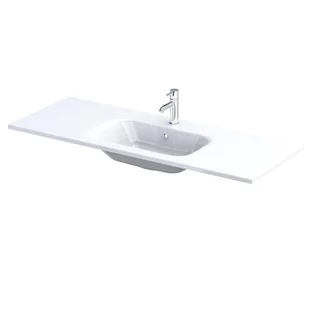 Umywalka meblowa Oristo Are 121x46 cm prostokątna biały połysk UME-AR-120-92 - Umywalki - miniaturka - grafika 1