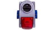 Osprzęt siłowy - PCE Gniazdo siłowe z wyłącznikiem seria COMBO-POL 32A 400V 3P+Z+N gniazda 2x230V, wył. L-O-P 960625421W - miniaturka - grafika 1