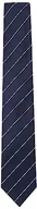 Krawaty i muchy męskie - Hackett London Męskie krawaty teksturowane w paski, Niebieski (granatowy), Rozmiar uniwersalny - miniaturka - grafika 1