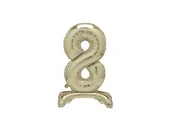 Balony i akcesoria - Balon foliowy stojący cyfra 8 złoty - 76 cm - 1szt. - miniaturka - grafika 1