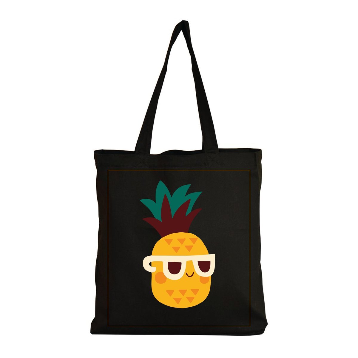 Eko Torba na ramię Zakupy Shopper Torebka Bawełniana Ananas Mem