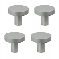 Meble modułowe i akcesoria - 4 x Gałka meblowa okrągła metalowa srebrna gałki do szafek szuflad mebli - miniaturka - grafika 1
