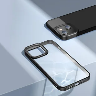 Baseus Crystal Phone Case pancerne etui do iPhone 13 z żelową ramką czarny ARJT000001 - Etui i futerały do telefonów - miniaturka - grafika 14