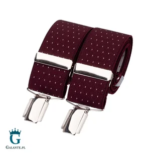 Szelki do spodni Burgund w kropki BR-017 - Dodatki do ubrań - miniaturka - grafika 1