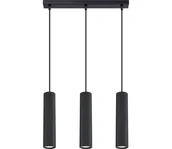 Lampy sufitowe - Sollux SL.1575 - Żyrandol na lince KARBON 3xGU10/10W/230V czarny - miniaturka - grafika 1