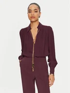 Koszule damskie - Elisabetta Franchi Koszula CA-093-46E3 Bordowy Regular Fit - miniaturka - grafika 1