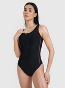 Stroje kąpielowe - Damski kostium kąpielowy jednoczęściowy 4F 4FWSS25USWSF084 - czarny - miniaturka - grafika 1
