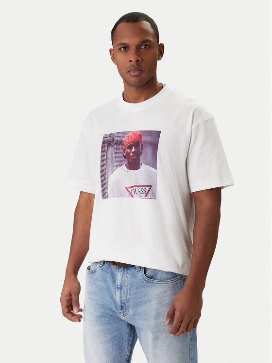 t-shirt uomo guess m5bi3g k8fq4 g011 pure white