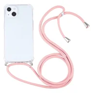 Etui i futerały do telefonów - König Design Etui kompatybilne z Apple iPhone 13 Plastikowe etui na telefon komórkowy z łańcuszkiem - Etui na telefon komórkowy różowe - miniaturka - grafika 1