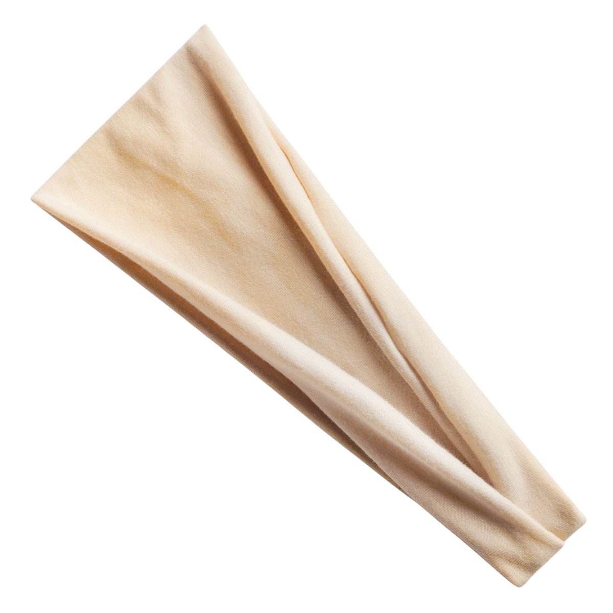Opaska na Głowę Beżowa do Włosów Szeroka Elastyczna Gładka Wygodna