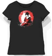 Koszulki i topy damskie - Koszulka damska czarna z nadrukiem japońskiej czerwonej kokardy festiwalowej XS - miniaturka - grafika 1