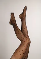 Rajstopy - Czarne Modelujące Rajstopy 20 DEN z Motywem Serc Felileth - miniaturka - grafika 1