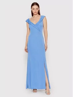 Sukienki - Rinascimento Sukienka wieczorowa CFC0018405002 Niebieski Regular Fit - grafika 1