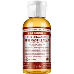 Dr. Bronner's Dr Bronners Dr Bronners Eucalyptus uniwersalne mydło w płynie 60 ml - Mydła - miniaturka - grafika 2