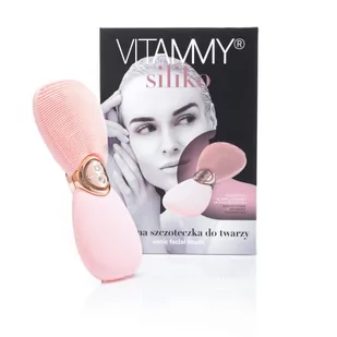 VITAMMY SILIKO pudrowy róż Szczoteczka soniczna do twarzy z dwoma programami - Szczoteczki do twarzy - miniaturka - grafika 1