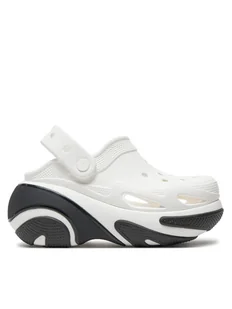 Crocs Klapki Bubble Crush Clog 210061 Biały - Klapki i japonki męskie - miniaturka - grafika 1