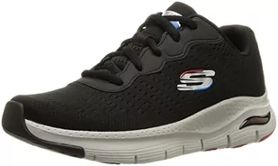 Skechers Męskie tenisówki Arch Fit, czarne, 7,5 UK - Trampki męskie - miniaturka - grafika 1