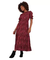 Sukienki - Joe Browns Damska sukienka midi z nadrukiem zwierzęcym z bufiastymi rękawami, różowa, 8, różowy, 34 - miniaturka - grafika 1
