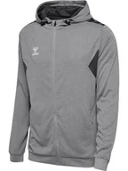 Bluzy męskie - Bluza z kapturem sportowa Hummel Authentic Poly Zip Hoodie r. M - miniaturka - grafika 1