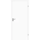 Drzwi wewnętrzne - Skrzydło drzwiowe 70P pełne biały lakierowane 2 zawiasy prawe - miniaturka - grafika 1