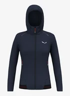 Bluzy sportowe damskie - Bluza z kapturem damska Salewa Pedroc PL Hooded Jacket - navy blazer - miniaturka - grafika 1