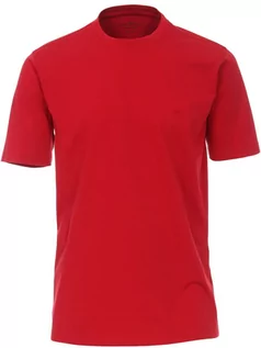 Koszulki męskie - Casamoda CASAMODA 4200 Duży T-shirt Czerwony 004200 448 - grafika 1