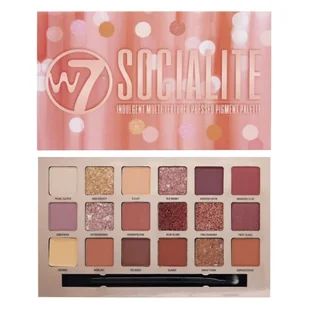 W7 SOCIALITE paleta prasowanych pigmentów 17.0 g - Cienie do powiek - miniaturka - grafika 1