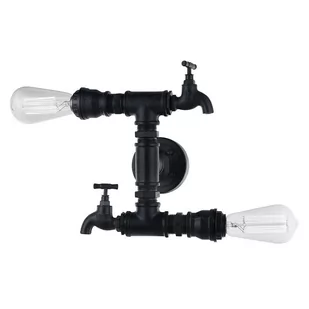 Italux Kinkiet industrialny CRILLO MBM-2568/2 BK - - Lampy ścienne - miniaturka - grafika 1