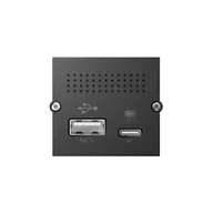 Gniazdka elektryczne - Bachmann 917.229 gniazdko elektryczne USB A + USB C Czarny - miniaturka - grafika 1