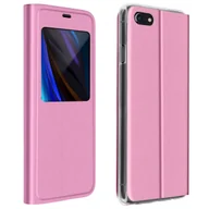 Etui i futerały do telefonów - Nakładka pełna do Apple iPhone SE 2020/8/7 Klapka okienka wyświetlacza - Różowa - miniaturka - grafika 1