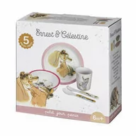 Miseczki i talerzyki dla dzieci - Zestaw naczyń i sztućców dla dziecka, 5 el., Ernest i Celestyna Petit Jour Paris - miniaturka - grafika 1