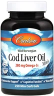 Suplementy naturalne - Carlson Labs - Olej z Dorsza, 280mg, 250 kapsułek miękkich - miniaturka - grafika 1
