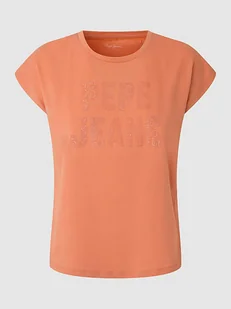 Pepe Jeans Koszulka w kolorze pomarańczowym - Koszulki i topy damskie - miniaturka - grafika 1