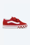 Buty dla dziewczynek - Vans tenisówki dziecięce Old Skool V kolor czerwony - miniaturka - grafika 1