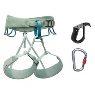 Sprzęt wspinaczkowy - Damski zestaw wspinaczkowy Black Diamond W Momentum Hrnss Pilot Package Rozmiar: M / Kolor: czarny - miniaturka - grafika 1