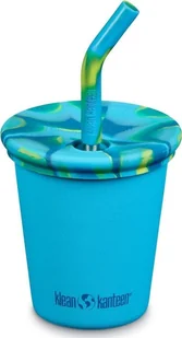 Klean Kanteen Kid Kanteen Kid Steel Cup Kid Straw Lid, 296ml/10oz, Hawaian Ocean - Miseczki i talerzyki dla dzieci - miniaturka - grafika 1