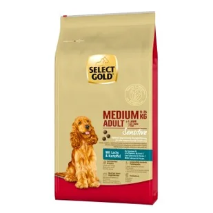 SELECT GOLD Sensitive Adult Medium Łosoś i ziemniaki 12 kg - Sucha karma dla psów - miniaturka - grafika 1