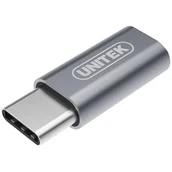 Adaptery i przejściówki - Unitek Adapter micro USB USB typ C Y-A027AGY - miniaturka - grafika 1